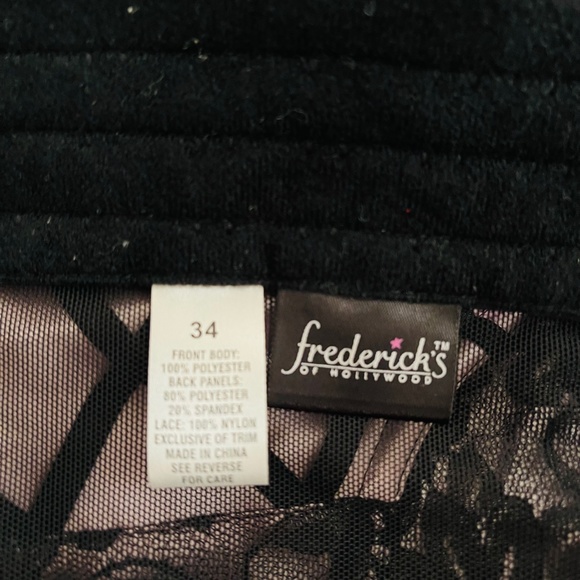 Fredricks of Hollywood Pink & Black Lace Corset - Picture 4 of 4